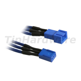 BitFenix 3-Pin Extension Cable 90cm - sleeved blue/blue