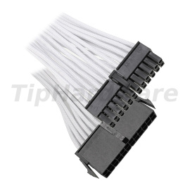 BitFenix 24-Pin ATX Extension Cable 30cm - sleeved white/black
