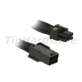 BitFenix 6-Pin PCIe Extension Cable 45cm - sleeved black/black