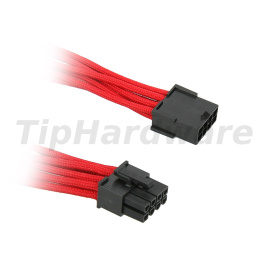 BitFenix 8-Pin PCIe Extension Cable 45cm - sleeved red/black