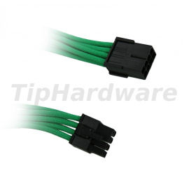 BitFenix 8-Pin PCIe Extension Cable 45cm - sleeved green/black